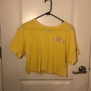 Champion yellow cropped shirt